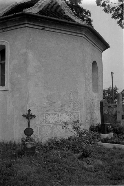 Kostelík Blanice    kostel,Vaňek,sgrafita