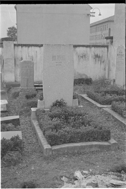 Tábor, Nový židovský hřbitov, hrob Emil Fischel   Tábor,hroby,židovský hřbitov,Emil Fischel