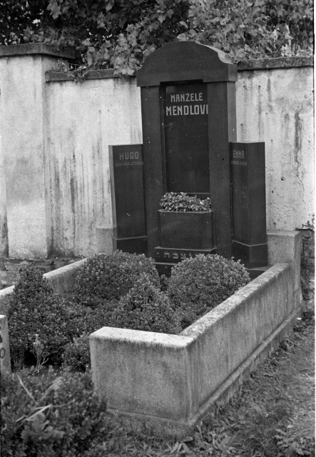 Tábor, Nový židovský hřbitov Hugo Emma Mendlovi   Tábor,hroby,židovský hřbitov,Mendl