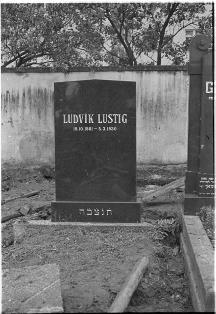 Tábor, Nový židovský hřbitov, Ludvík Lustig 1861-1930   Tábor,hroby,židovský hřbitov
