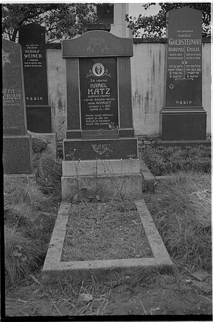 Tábor, Nový židovský hřbitov, Karel Katz 1853-1921 starosta Mezimostí,manželé Goldsteinovi, Rudolf Weiner  znovu 4998 Tábor,hroby,židovský hřbitov