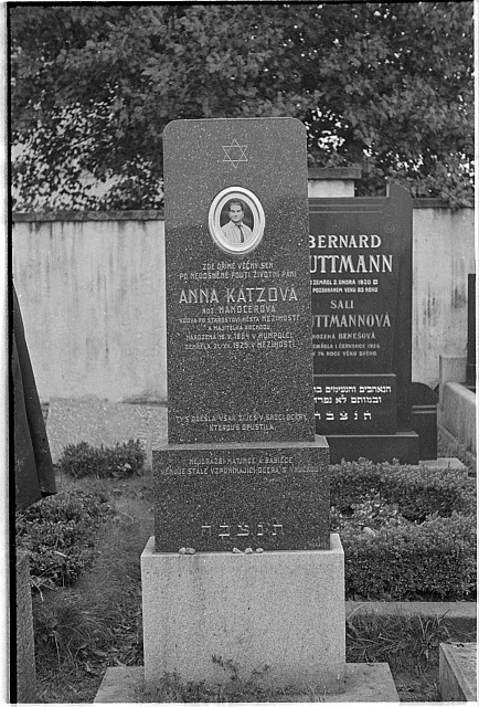 Tábor, Nový židovský hřbitov, Anna katzová  znovu 4998 Tábor,hroby,židovský hřbitov