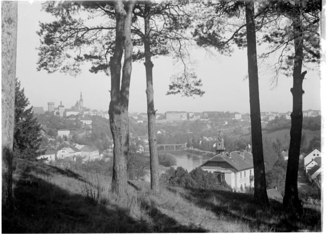 Pohled na Tábor od Čelkovic po roce 1900   Tábor,celek
