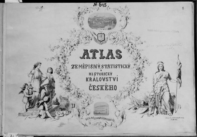 Práce žáků reálného gymnázia 19.století, Atlas zeměpisný   škola,reprodukce,gymnázium,atlas