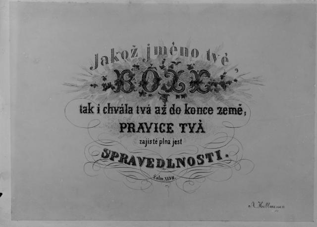 Práce žáků reálného gymnázia 19.století. Hellmessen žalm   škola,reprodukce,gymnázium,Hellmessen žalm