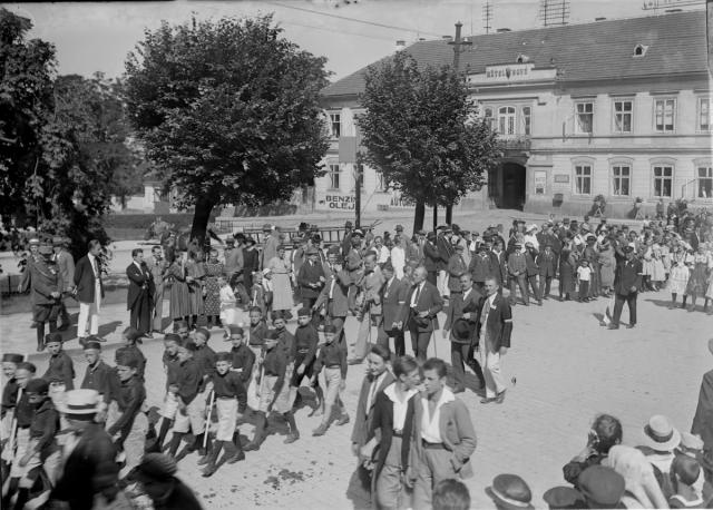 9. Komenského slavnost 5.8.1923   Tábor,slavnost,Komenský,Křižíkovo náměstí