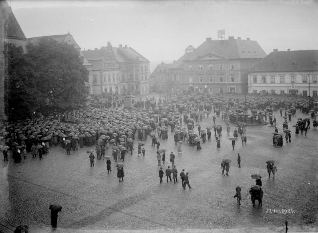Žižkovo náměstí 31.8.1924   Žižkovo náměstí,Tábor,událost