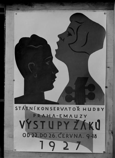Jaroslav Šváb, reprodukce plakátu pro konservatoř   Jaroslav Šváb, reprodukce,plakát,konservatoř,hudba
