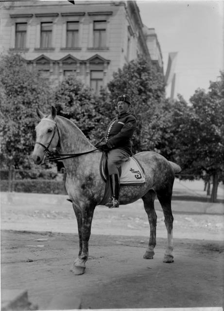 Jezdec, možná na výstavě 1929   portrét,muž,kůň