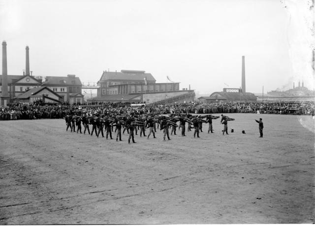 Cvičení v Ostravě 1902