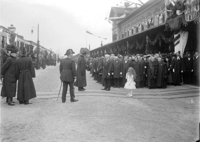 6. - Z návštěvy císaře 1901   Franz Josef,Tábor,nádraží,vlak,uniforma