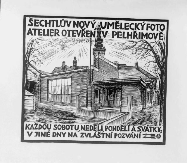 reklama na pelhřimovský ateliér od Václava Švába