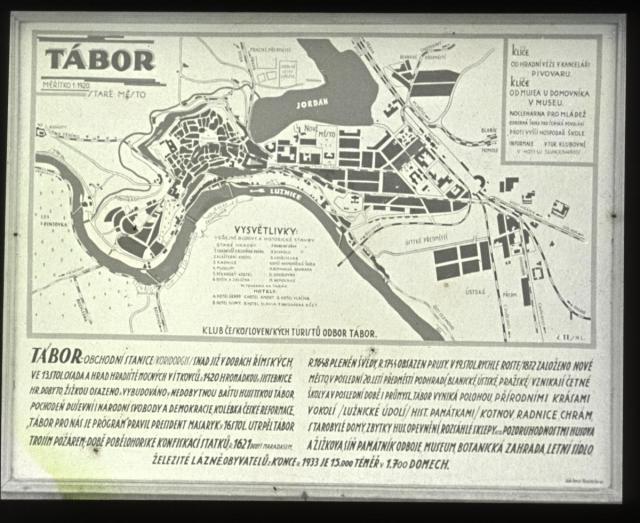Tábor: plán města (turist.)   Tábor