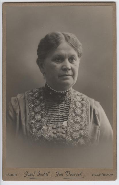 Paní Krátošková rozená Slunéčková po roce 1913   žena,portrét