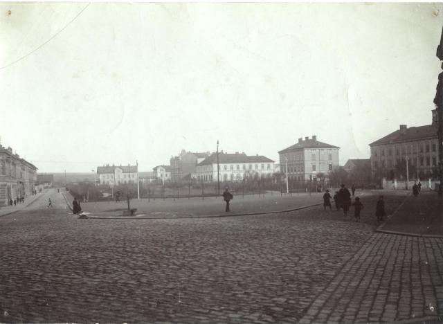 Husovo náměstí na začátku 20. století  nesignováno Tábor