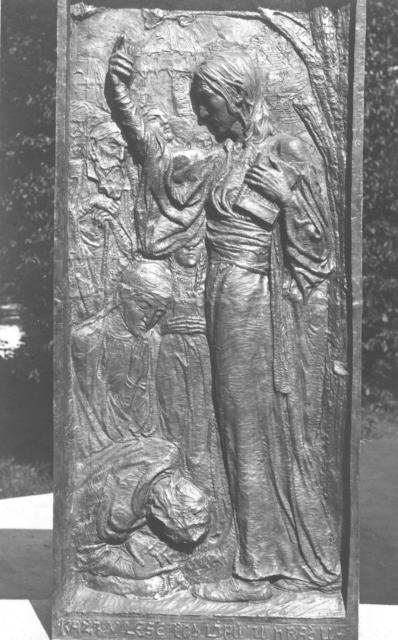 Tábor: Bílkův pomník Husův  pohled Orbis Tábor,František Bílek,Jan Hus,socha