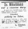 inzerát Šechtl Voseček 3. 11.1877