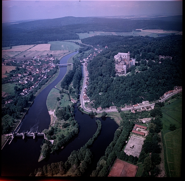 Hluboká   Tábor,letecký snímek