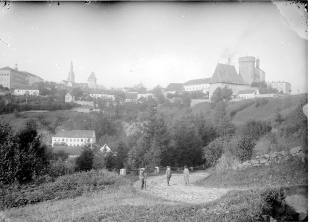 Pohled na Tábor z Tismenického údolí před rokem 1895   Tábor,celek,Kotnov