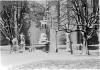 náměstí v zimě - kříž a kostel 1929