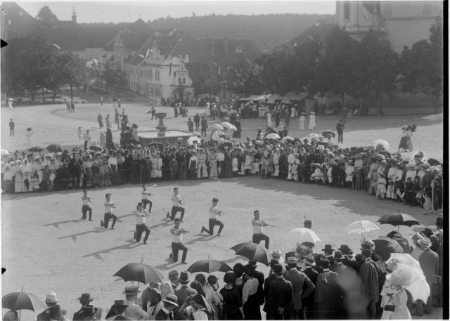 Sokolové v Bechyni 1908   Bechyně,sport,sokol