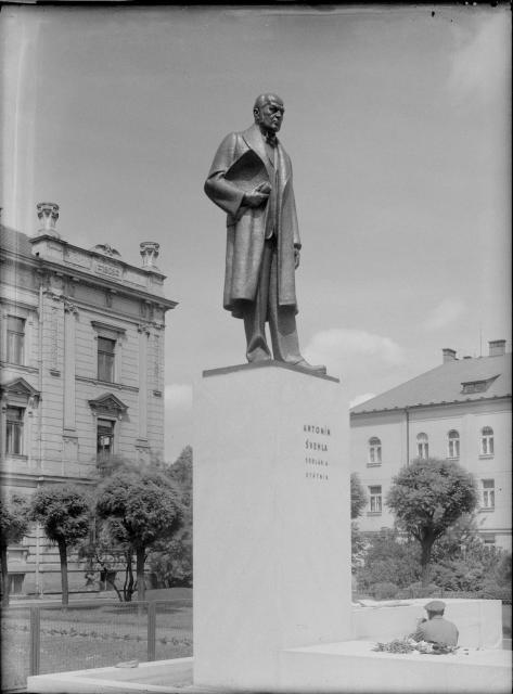 Odhalení pomníku A.Švehly   socha,A. Švehla,Tábor, Dušek