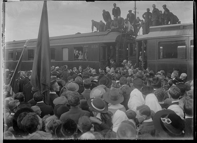 Návrat Edvarda Beneše z Paříže 24. září 1919   Dr. Edvard Beneš,Tábor,nádraží