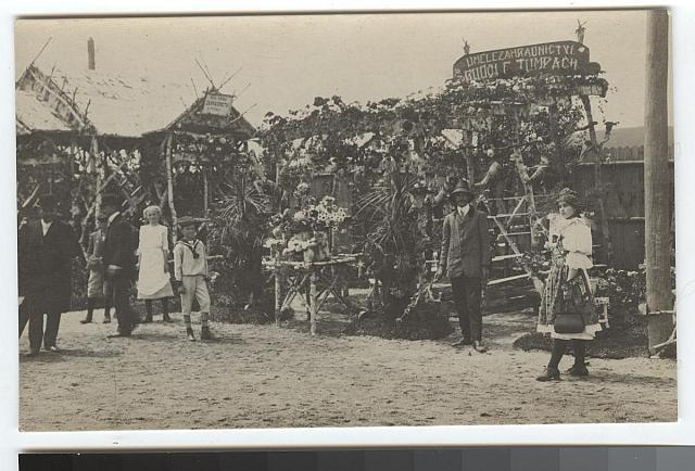 Výstava 1912, Stánek uměleckého zahradnictví Glindl a Tumpach  Zapůjčil k digitalizaci Z. Flídr pohlednice,celek