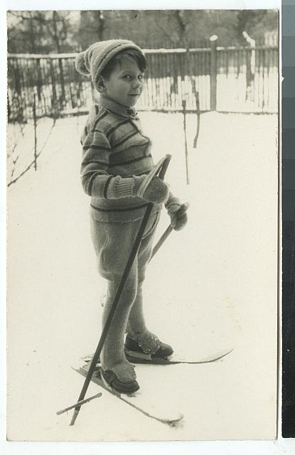 Josef Šechtl lyžuje   portrét,lyže