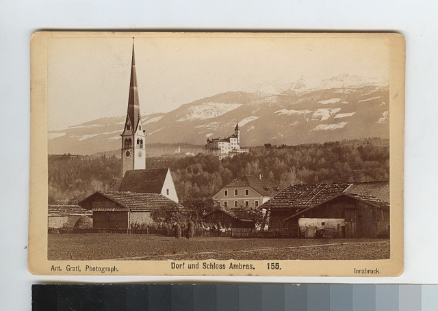 Dorf und Schloss Ambras  ze sbírek Šechtl Voseček  kabinetka
