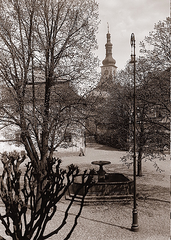 Pohled na Staré Město z náměstí Mikuláše z Husi, 1922-1928