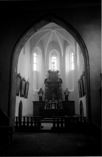 Presbytář v nejstarším kostele na Táborsku, Nový Kostelec (in Czech), keywords: church, interier, , Nový Kostelec