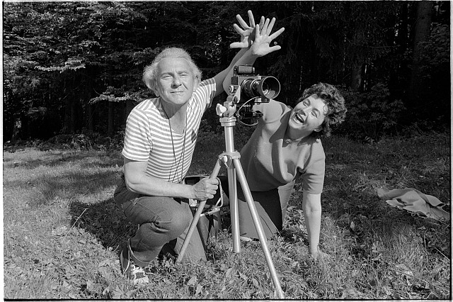 fotografování 1973, Marie a Josef Šechtlovi (in Czech), keywords: Šechtlovi, fotografování, Mamya  Šechtlovi, fotografování, Mamya