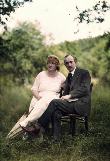 Dr. Eduard Beneš (the second president of Czechoslovakia) with his wife Hana Benešová