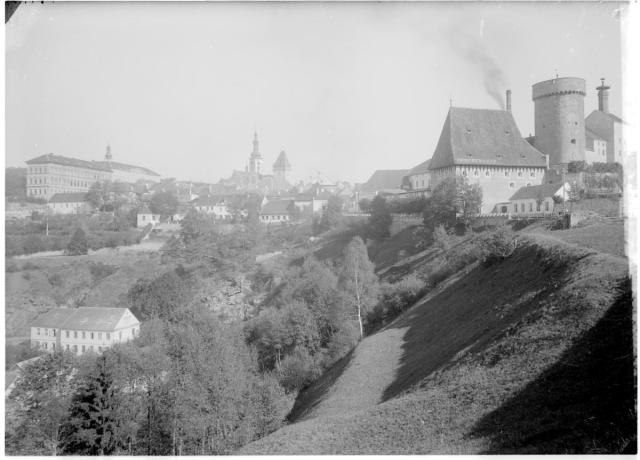 Pohled na Tábor před rokem 1895 (in Czech), keywords: Kotnov, castle, Tábor, whole  Kotnov, castle, Tábor, whole