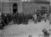 Pohřeb Jarka Posadovský 21. 6. 1928, před sokolovnou (in Czech), keywords: Tábor, reportage, funeral, Mr. Posadovský, Budějovická street