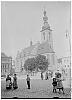 kostel Proměnění páně na Žižkově náměstí 1908 (in Czech), keywords: square, church