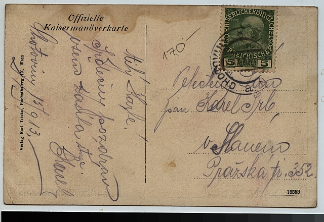 manévry 1913, Tábor, Chotoviny (in Czech), keywords: manoeuvre, uniform, soldier, Franz Josef