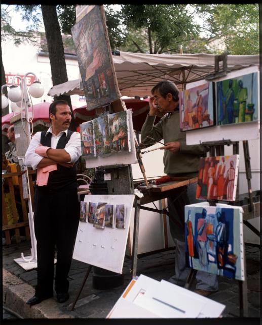 Paříž, Montmartre (in Czech), keywords: painter  painter