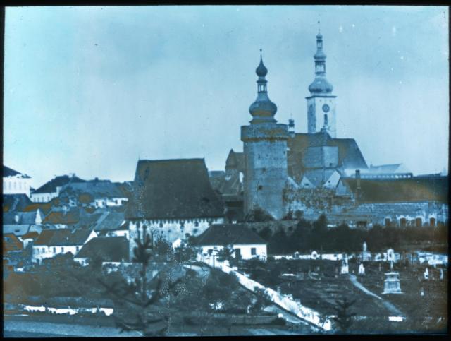 12 - Tábor roku 1864 (in Czech), keywords: Tábor, Kotnov, castle, Old City House  Tábor, Kotnov, castle, Old City House