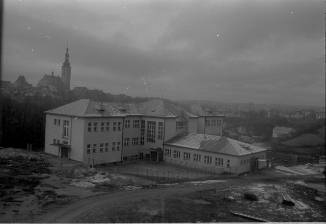 Stavba nemocnice,infekční pavilón  obráceně Tábor,nemocnice,stavba