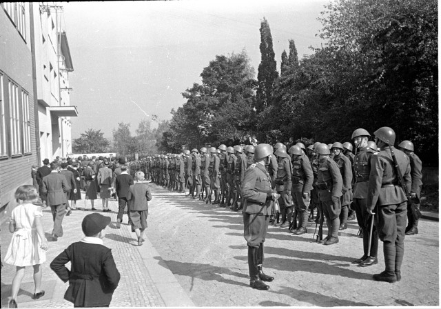 Tábor, 20.9.1936 loučení s 48/II plukem   Tábor, vojsko,slavnost