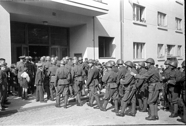 Tábor, 20.9.1936 loučení s 48/II plukem   Tábor, vojsko,slavnost