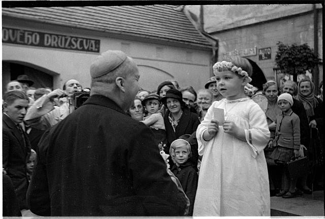 Kardinál Karel Kašpar v Pelhřimově 4.9. 1934   kardinál Karel Kašpar,Pelhřimov,Vaněk