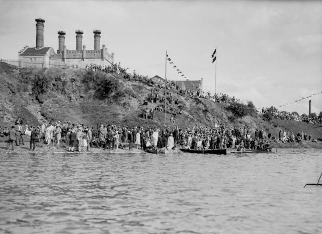Veslařské závody na Jordáně 1925,sladovna   Tábor,sport, Jordán,veslař, sladovna