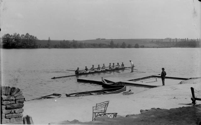 Veslaři na Jordáně   sport 1924,veslař,Jordán