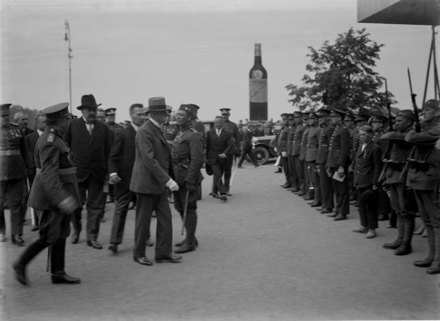 Prezident T.G.Masaryk na Jihočeské výstavě v Táboře   Tábor,T.G.Masaryk,výstava,slavnost,reportáž