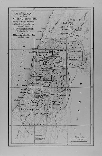 historická mapa, Země svatá   historická mapa