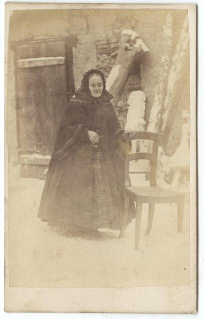 Babička Ignáce Šechtla,Josefa Kompitová (1807-1873)  Zadní strana bez popisu fotografie,Josefa Kompitová