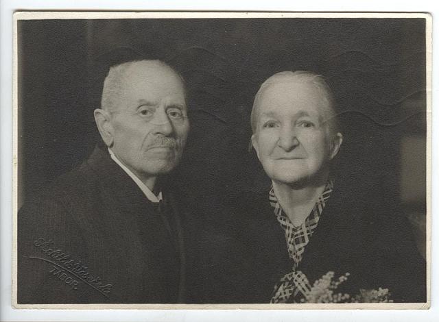 Pěnka František a Marie 50. svatební výročí  k digitalizaci zapůjčila rodina Pěnkova portrét,Pěnka